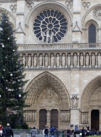 Vánoční stromek před Notre-Dame se Pařížanům většinou líbí