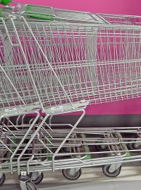 nákkupní košík, supermarket, nákupy, potraviny