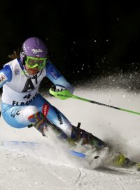 Šárka Strachová je po 1. kole slalomu v rakouském Flachau na 3. místě