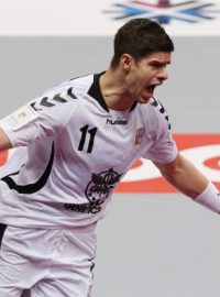 Jan Sobol se raduje z gólu v utkání s Francií
