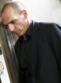 Řecký ministr financí Janis Varufakis ve Frankfurtu, kde se sešel se šéfem ECB