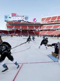 Trénink San José Sharks na stadionu San Francisco 69ers