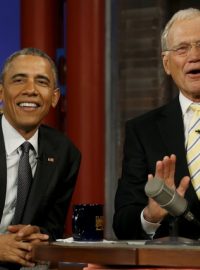 V jedné z posledních show Davida Lettermana vystoupil i prezident Barack Obama