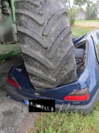 Hrůzně vypadající nehoda u Jiříkova na Havlíčkobrodsku
