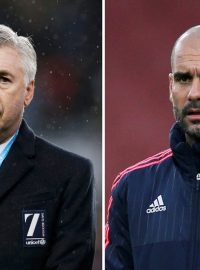 Carlo Ancelotti a Josep Guardiola. Budoucí a končící trenér Bayernu