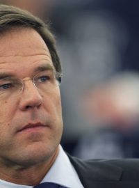 Nizozemský premiér Mark Rutte v Evropském parlamentu ve Štrasburku