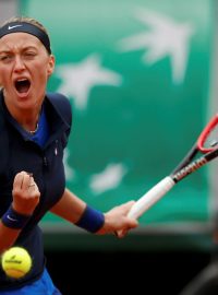 Tenistka Petra Kvitová při zápase na French Open