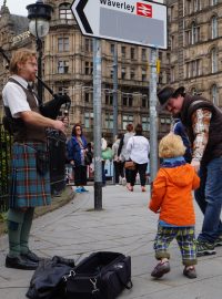 Skotsko - Edinburgh, dudák
