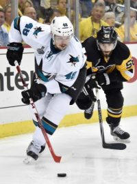 Tomáš Hertl během finále play-off NHL