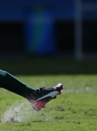 Bývalý gólman René Higuita byl znám pro výbornou hru nohama (ilustrační foto)