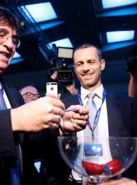 Aleksander Čeferin před volbou prezidenta UEFA