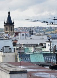 Výhled na Prahu ze střechy paláce Lucerna