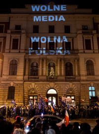 Protestující v Polsku