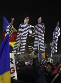 protivládní protest v Rumunsku