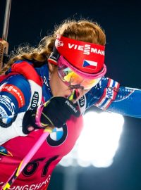 Gabriela Koukalová na olympijských tratích v Pchjongčchangu