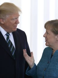 Schůzka amerického prezidenta Donalda Trumpa a německé kancléřky Angely Merkelové