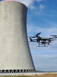 Dron u jaderné elektrárny Dukovany