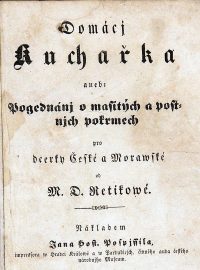 Detail Domácí kuchařky Magdaleny Dobromily Rettigové, vydání z roku 1853