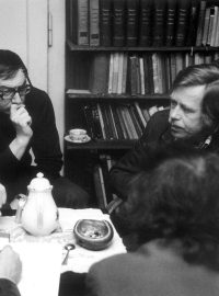 Jiří Hájek, Ladislav Hejdánek a Václav Havel v roce 1979