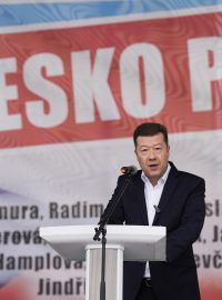 Tomio Okamura na Staroměstském náměstí