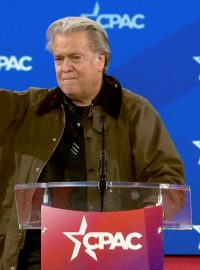 Steve Bannon, bývalý poradce Donalda Trumpa na konferenci CPAC