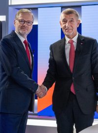 Petr Fiala (ODS) a Andrej Babiš (ANO)