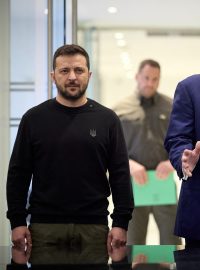 Ukrajinský prezident Volodymyr Zelenskyj a vítěz prezidentských voleb v USA Donald Trump