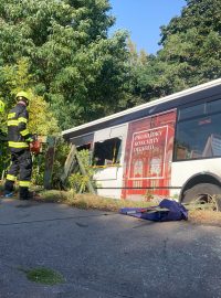 Nehoda autobusu v Karlových Varech