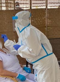 Testování zaměstnanců domova důchodců v Černožicích na Královéhradecku