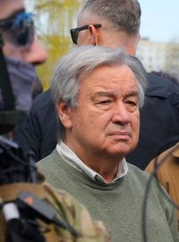Generální tajemník OSN Antonio Guterres na Ukrajině