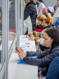 Krajské asistenční centrum pomoci Ukrajině na letišti v Plané u Českých Budějovic