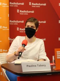 Socioložka Paulína Tabery během debaty na téma Senát