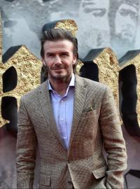 David Beckham během evropské premiéry filmu Král Artuš: Legenda o meči