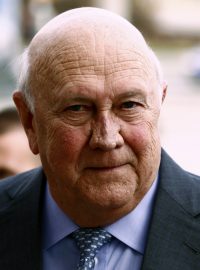 Bývalý prezident Jihoafrické republiky a nositel Nobelovy ceny za mír Frederik Willem de Klerk