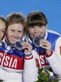 Zleva: Olga Zajcevová, Jana Romanovová, Jekaterina Šumilová a Olga Viljuchinová.