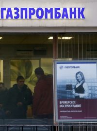 Pobočka ruské banky Gazprombank v Moskvě (ilustrační foto)