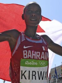 Eunice Kirwaová po zisku stříbra na olympiádě v Riu.