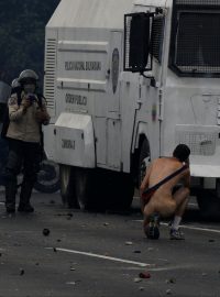 Protesty ve venezuelské metropoli Caracas