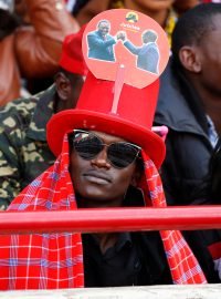 Účastník inaugurace keňského prezidenta Uhuru Kenyatty