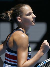 Karolína Plíšková po úspěšném prvním kole.