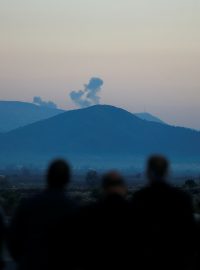 Dým na území syrské province Afrín