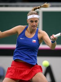 Petra Kvitová během utkání Fed Cupu