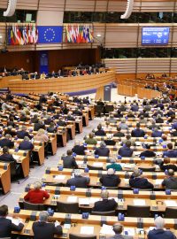 Evropský parlament v Bruselu