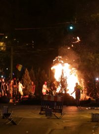 Protivládní demonstrace v Bukurešti