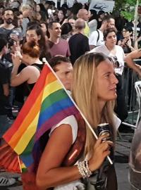 Průvod Pride Parade v ulicích izraelského Tel Avivu