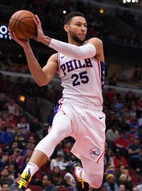 Australský basketbalista Ben Simmons v dresu Philadelphia 76ers