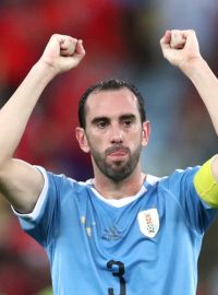 Uruguayský kapitán Diego Godín po utkání proti Chile