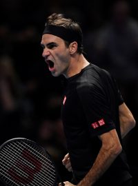 Tenista Roger Federer na Turnaji mistrů