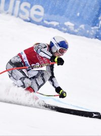 Ester Ledecká během sjezdu Světového poháru v Lake Louise