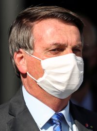 Brazilský prezident Jair Bolsonaro v Sao Paulu (foto z 12. srpna 2020)